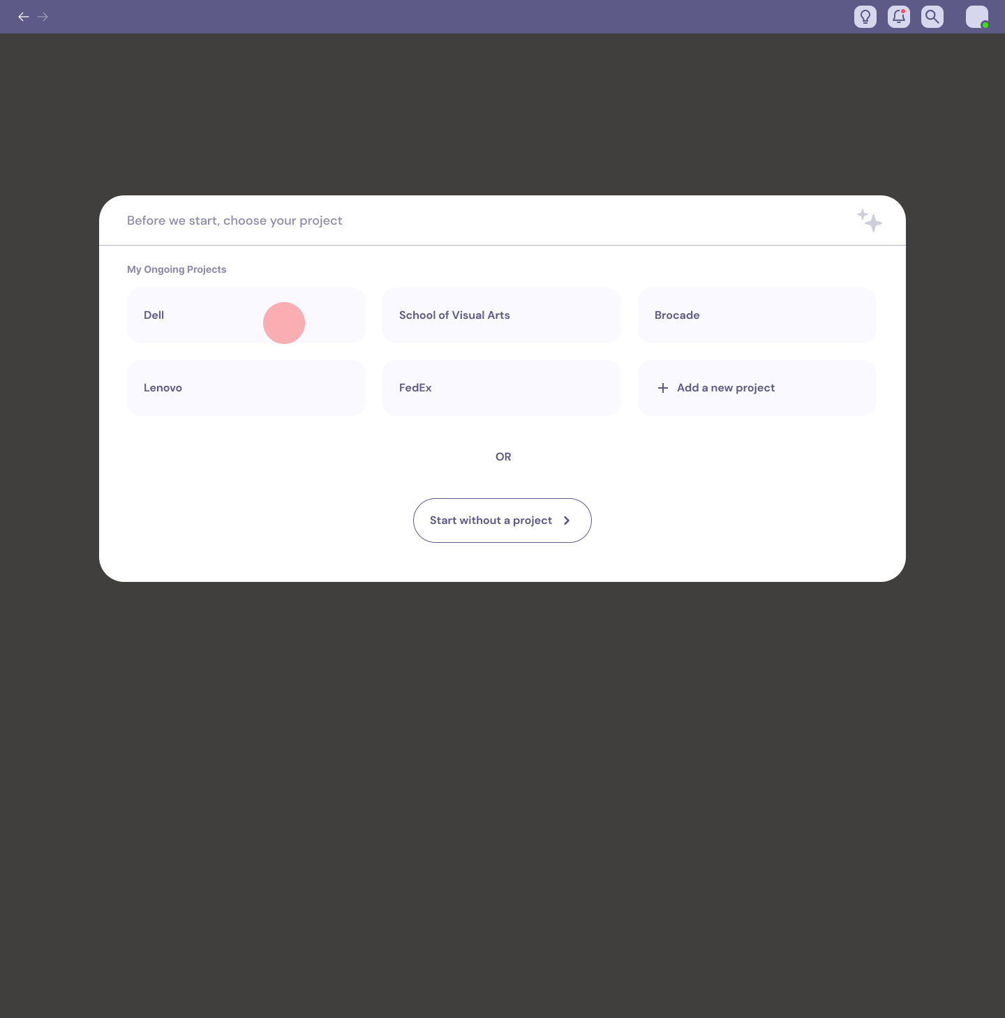 Choosing a project