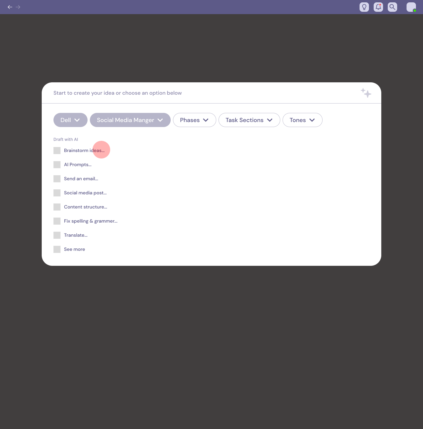 AI workspace options