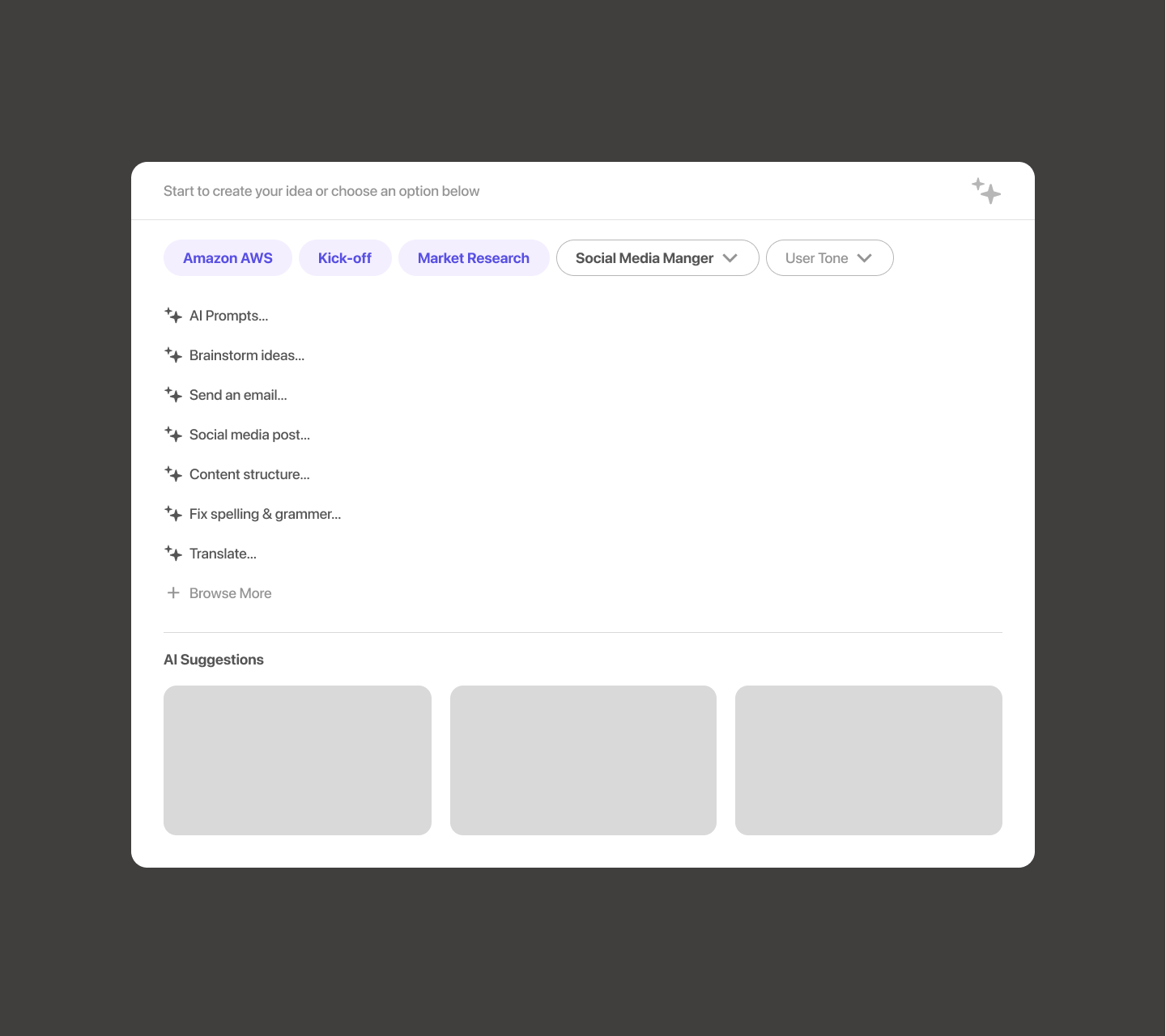 Project AI options