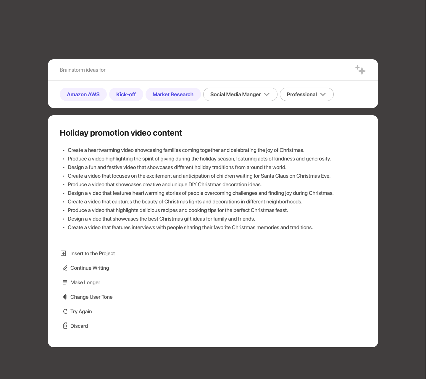 Generated project content